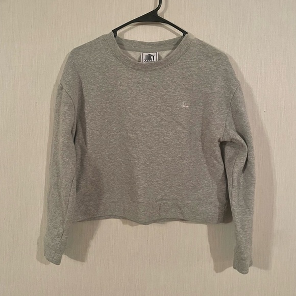 JUICY Juicy Couture Gray Crew Neck Logo Sweatshirt Neutral Size Medium - Picture 1 of 6